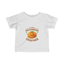 Load image into Gallery viewer, Infant Our First Halloween toghther Fine Jersey Tee