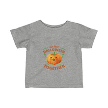 Load image into Gallery viewer, Infant Our First Halloween toghther Fine Jersey Tee