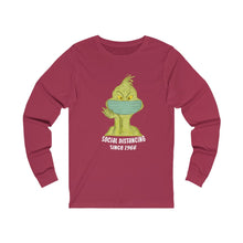 Load image into Gallery viewer, Grinch Social distancing    Long Sleeve Tee
