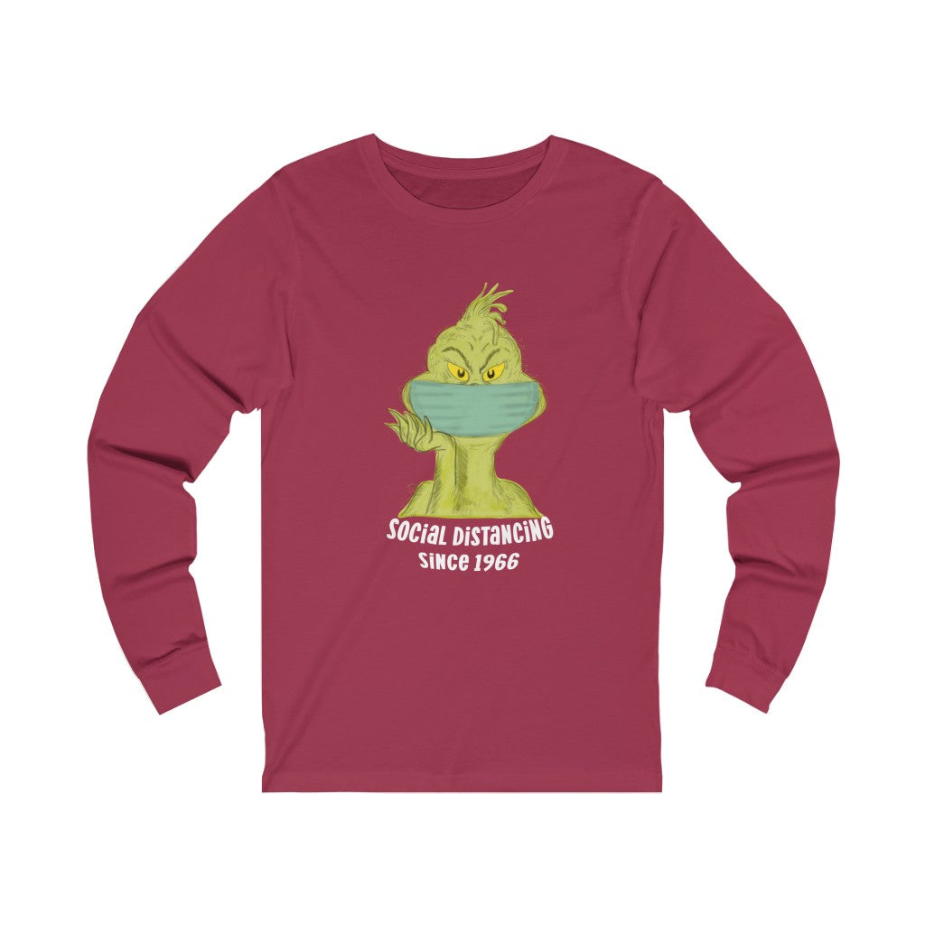 Grinch Social distancing    Long Sleeve Tee